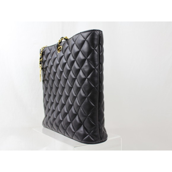 Chanel Matelasse 1 Black Bag Chain Tote - Picture 1 of 16